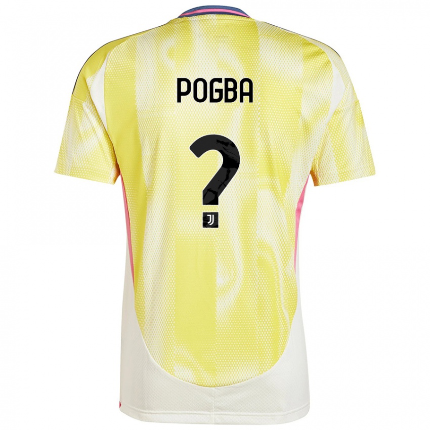 Gyermek Paul Pogba #0 Napsárga Idegenbeli Jersey 2024/25 Mez Póló Ing