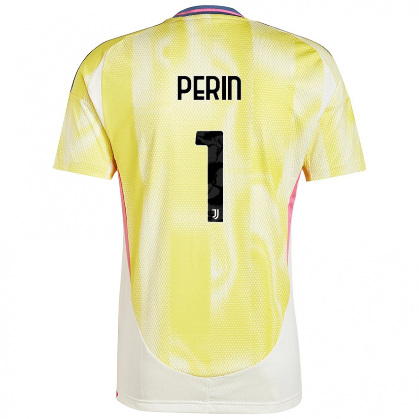 Gyermek Mattia Perin #1 Napsárga Idegenbeli Jersey 2024/25 Mez Póló Ing