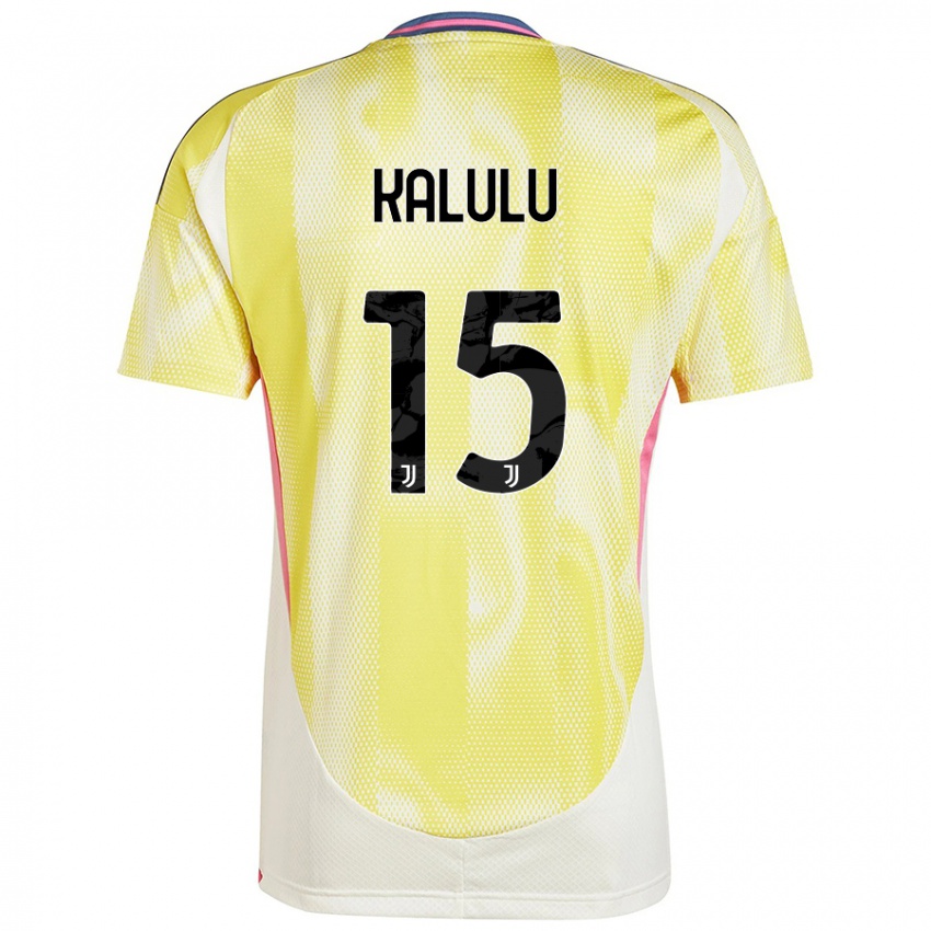 Gyermek Pierre Kalulu #15 Napsárga Idegenbeli Jersey 2024/25 Mez Póló Ing