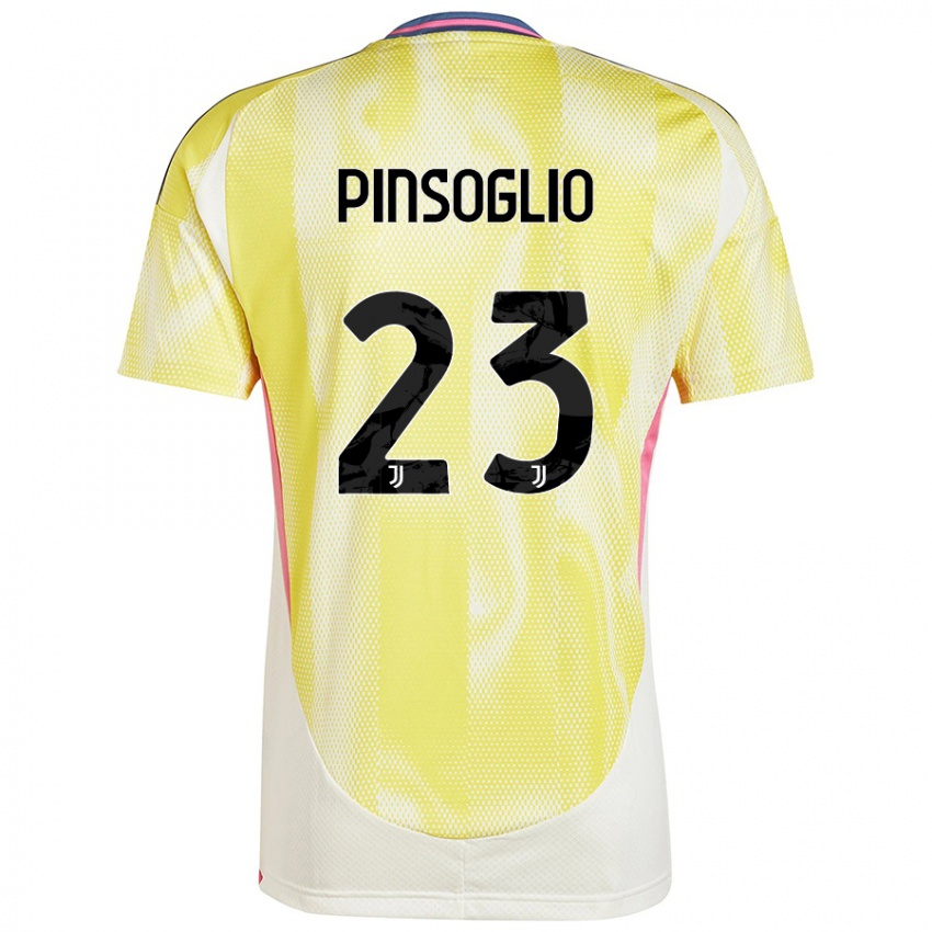 Gyermek Carlo Pinsoglio #23 Napsárga Idegenbeli Jersey 2024/25 Mez Póló Ing