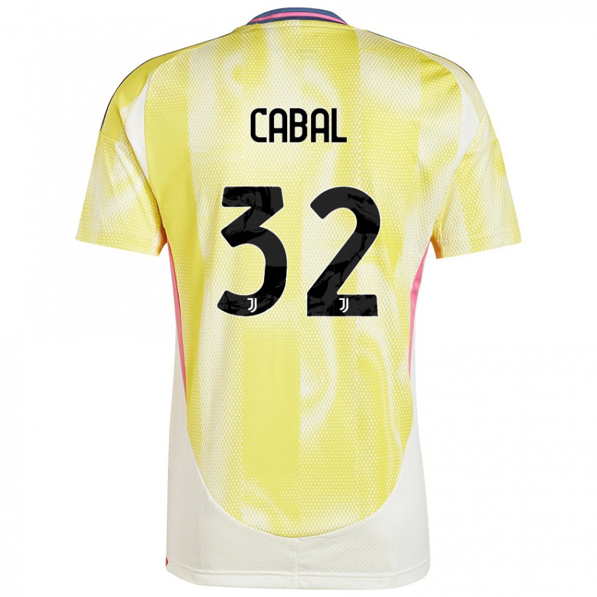 Gyermek Juan Cabal #32 Napsárga Idegenbeli Jersey 2024/25 Mez Póló Ing