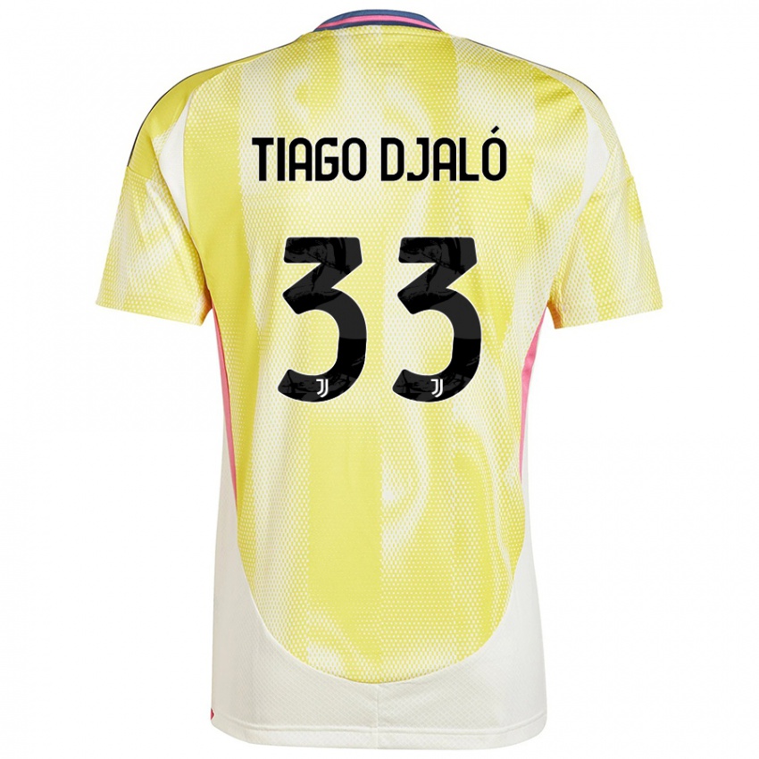 Gyermek Tiago Djaló #33 Napsárga Idegenbeli Jersey 2024/25 Mez Póló Ing