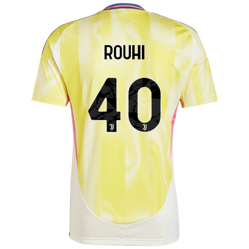 Gyermek Jonas Rouhi #40 Napsárga Idegenbeli Jersey 2024/25 Mez Póló Ing