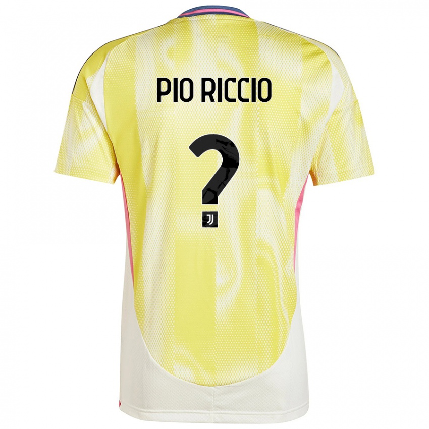 Gyermek Alessandro Pio Riccio #0 Napsárga Idegenbeli Jersey 2024/25 Mez Póló Ing