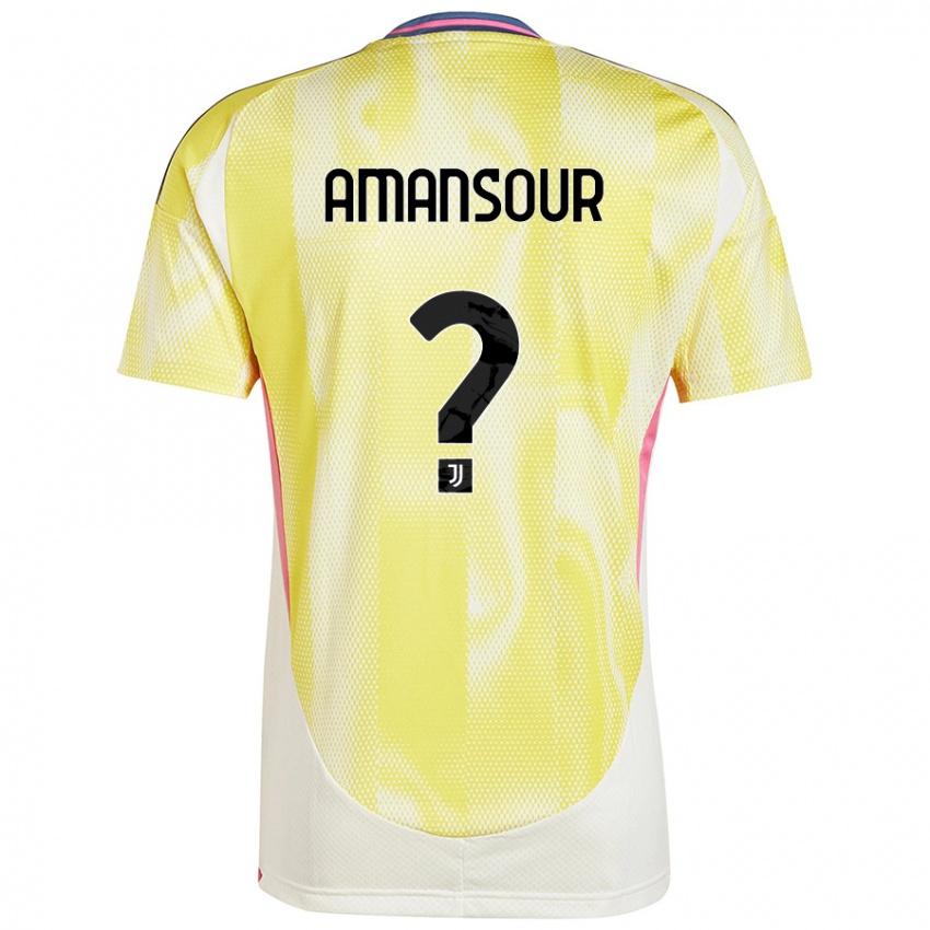 Gyermek Adam Amansour #0 Napsárga Idegenbeli Jersey 2024/25 Mez Póló Ing