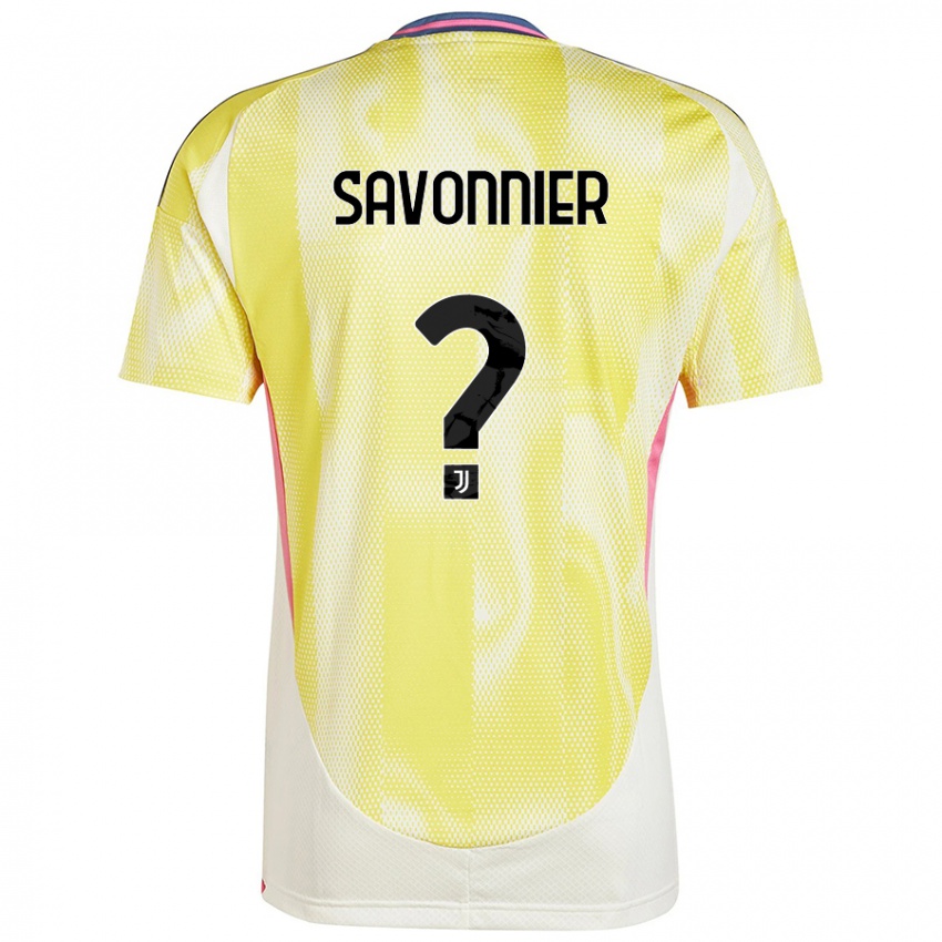 Gyermek Nelson Savonnier #0 Napsárga Idegenbeli Jersey 2024/25 Mez Póló Ing