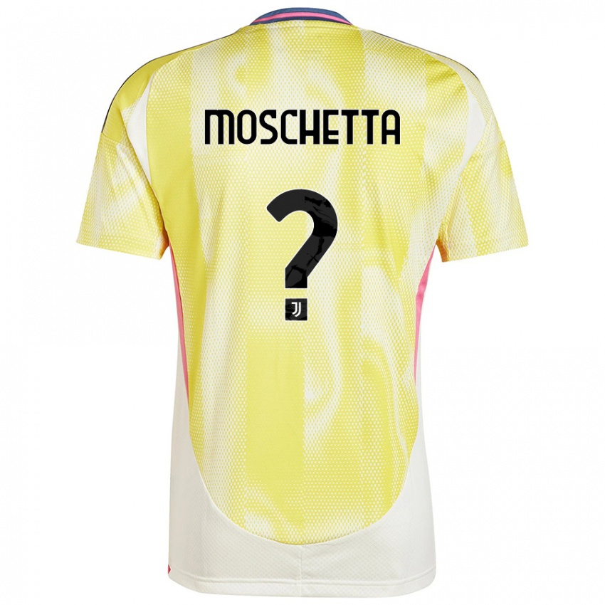 Gyermek Lorenzo Moschetta #0 Napsárga Idegenbeli Jersey 2024/25 Mez Póló Ing