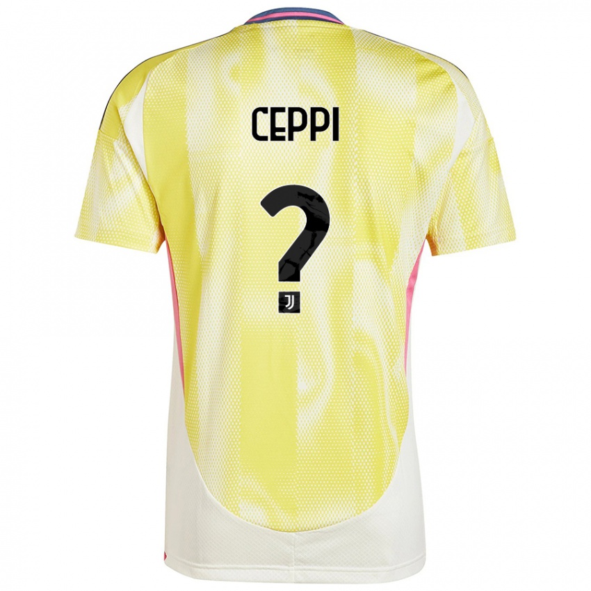 Gyermek Paolo Ceppi #0 Napsárga Idegenbeli Jersey 2024/25 Mez Póló Ing