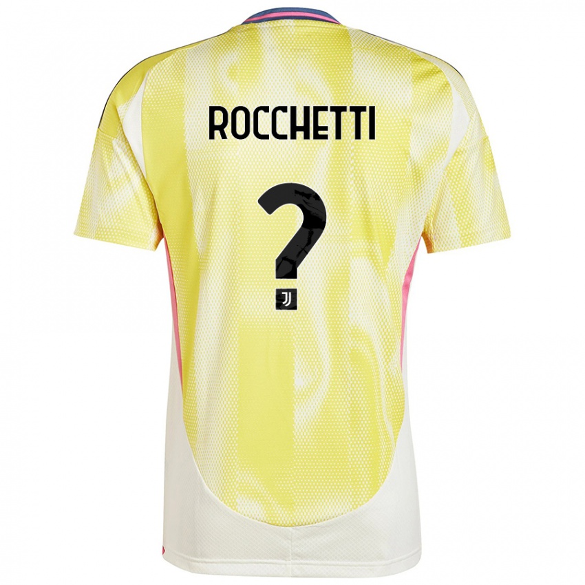 Gyermek Edoardo Rocchetti #0 Napsárga Idegenbeli Jersey 2024/25 Mez Póló Ing