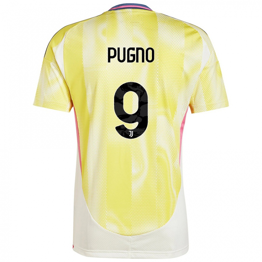 Gyermek Diego Pugno #9 Napsárga Idegenbeli Jersey 2024/25 Mez Póló Ing