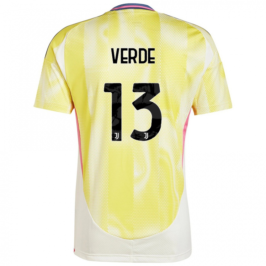 Gyermek Francesco Verde #13 Napsárga Idegenbeli Jersey 2024/25 Mez Póló Ing