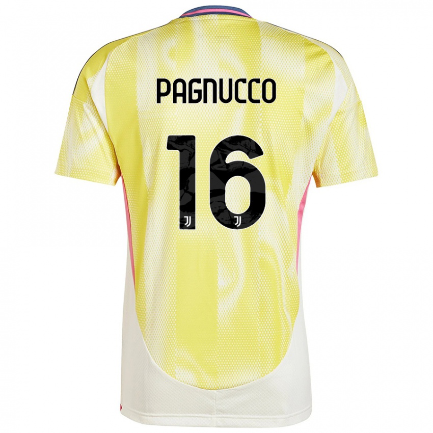 Gyermek Filippo Pagnucco #16 Napsárga Idegenbeli Jersey 2024/25 Mez Póló Ing