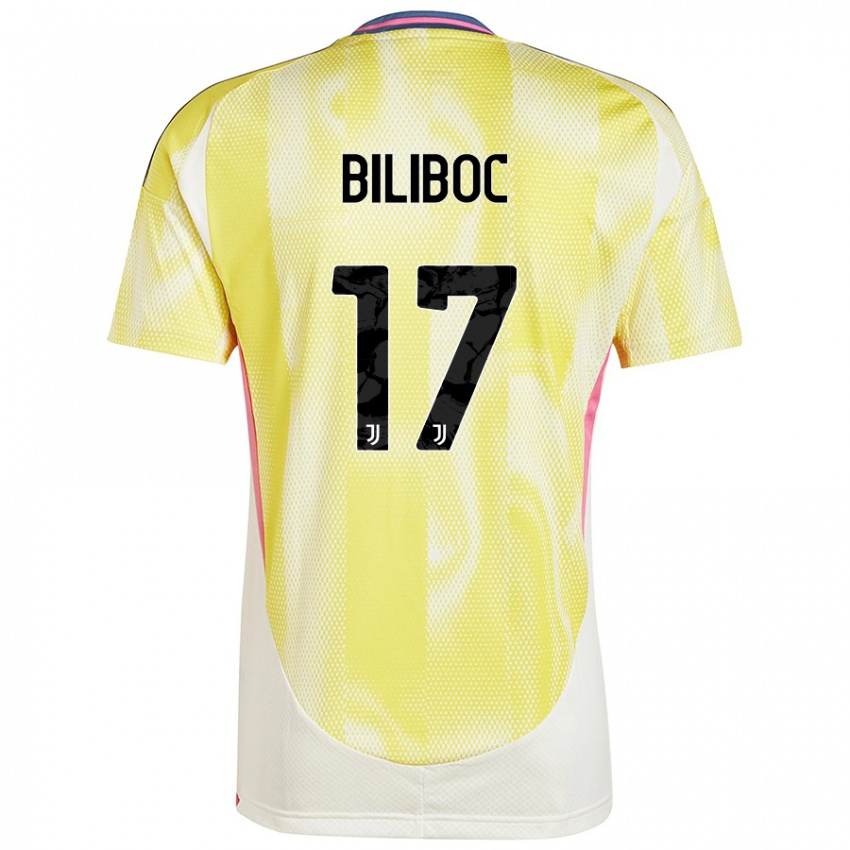 Gyermek Lorenzo Biliboc #17 Napsárga Idegenbeli Jersey 2024/25 Mez Póló Ing