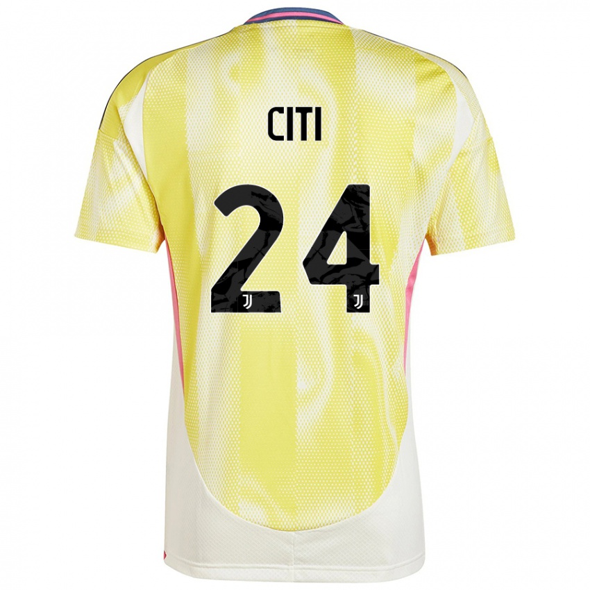 Gyermek Alessandro Citi #24 Napsárga Idegenbeli Jersey 2024/25 Mez Póló Ing