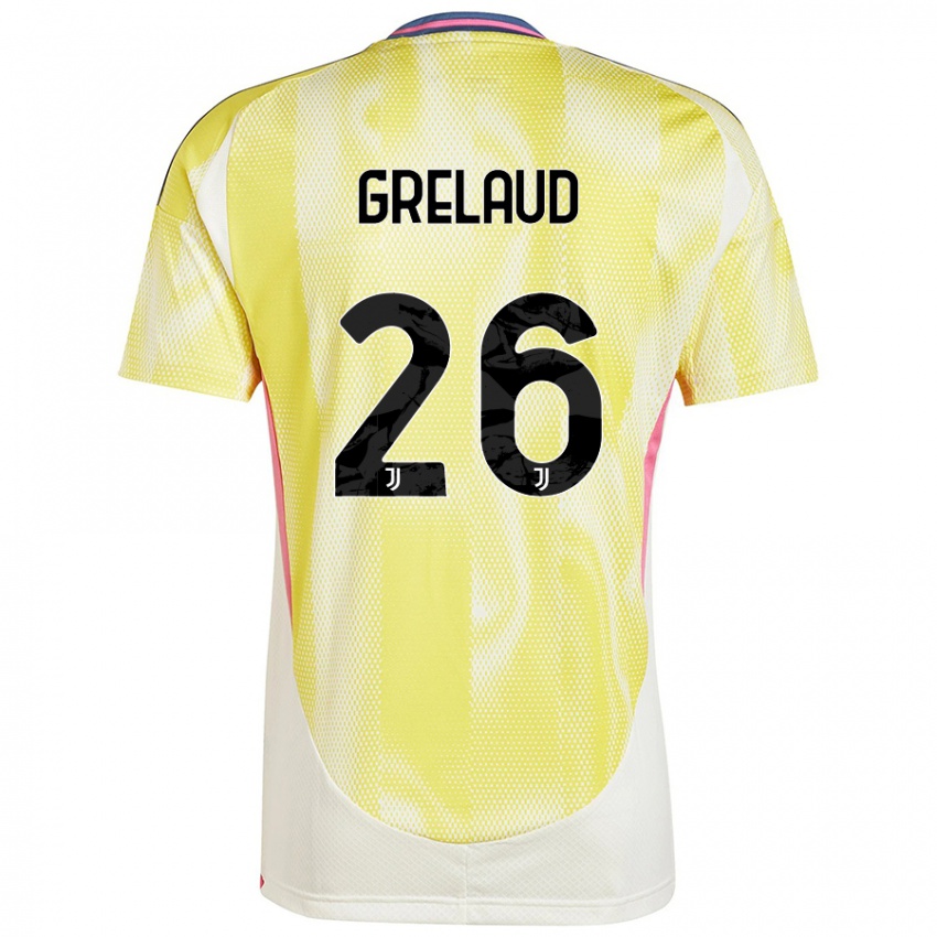 Gyermek Josue Grelaud #26 Napsárga Idegenbeli Jersey 2024/25 Mez Póló Ing