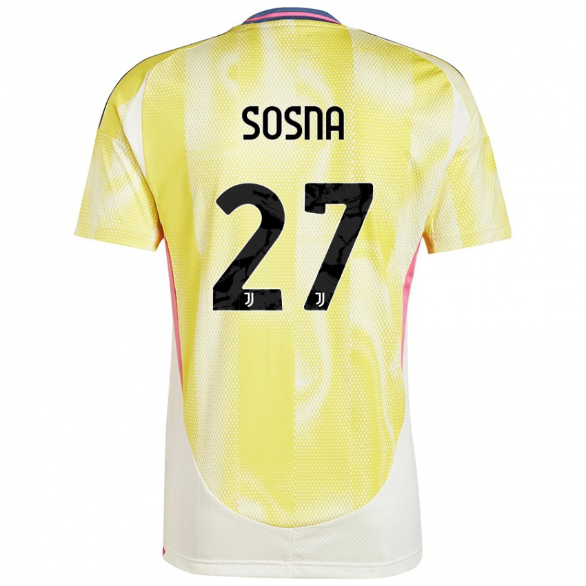 Gyermek Adam Sosna #27 Napsárga Idegenbeli Jersey 2024/25 Mez Póló Ing