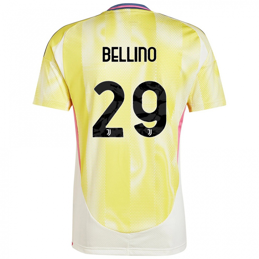 Gyermek Filippo Bellino #29 Napsárga Idegenbeli Jersey 2024/25 Mez Póló Ing