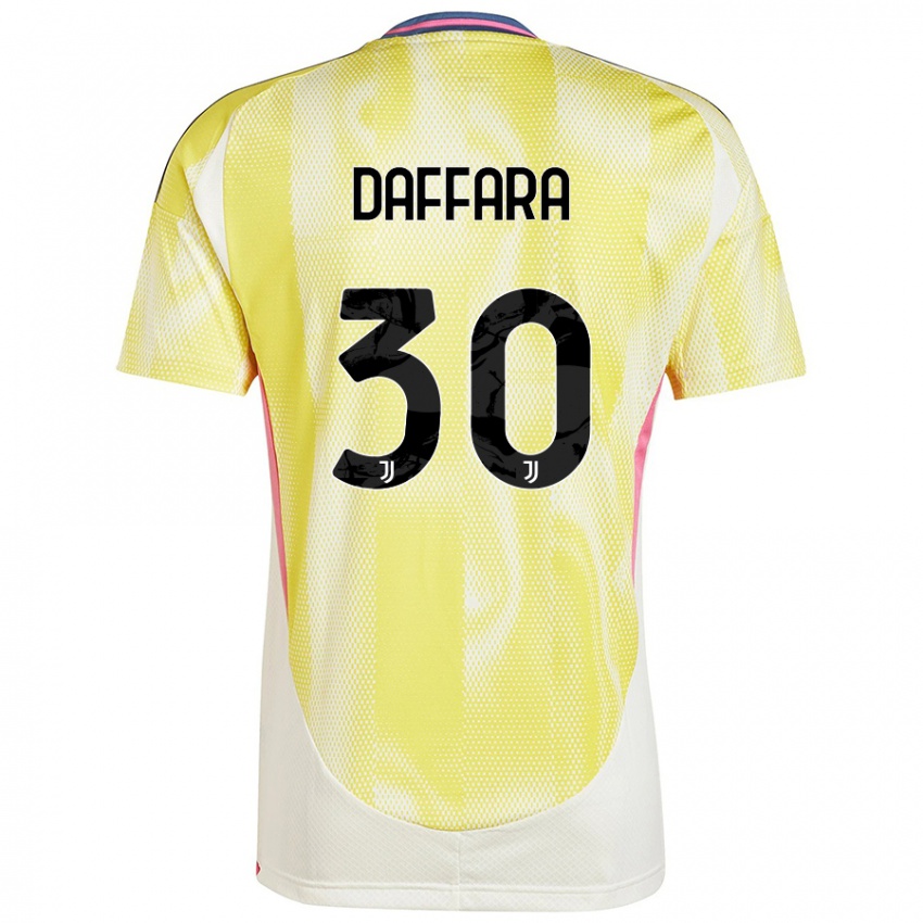 Gyermek Giovanni Daffara #30 Napsárga Idegenbeli Jersey 2024/25 Mez Póló Ing