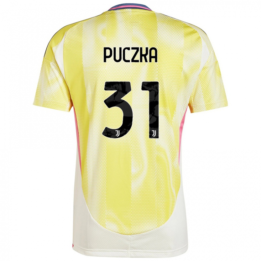 Gyermek David Puczka #31 Napsárga Idegenbeli Jersey 2024/25 Mez Póló Ing