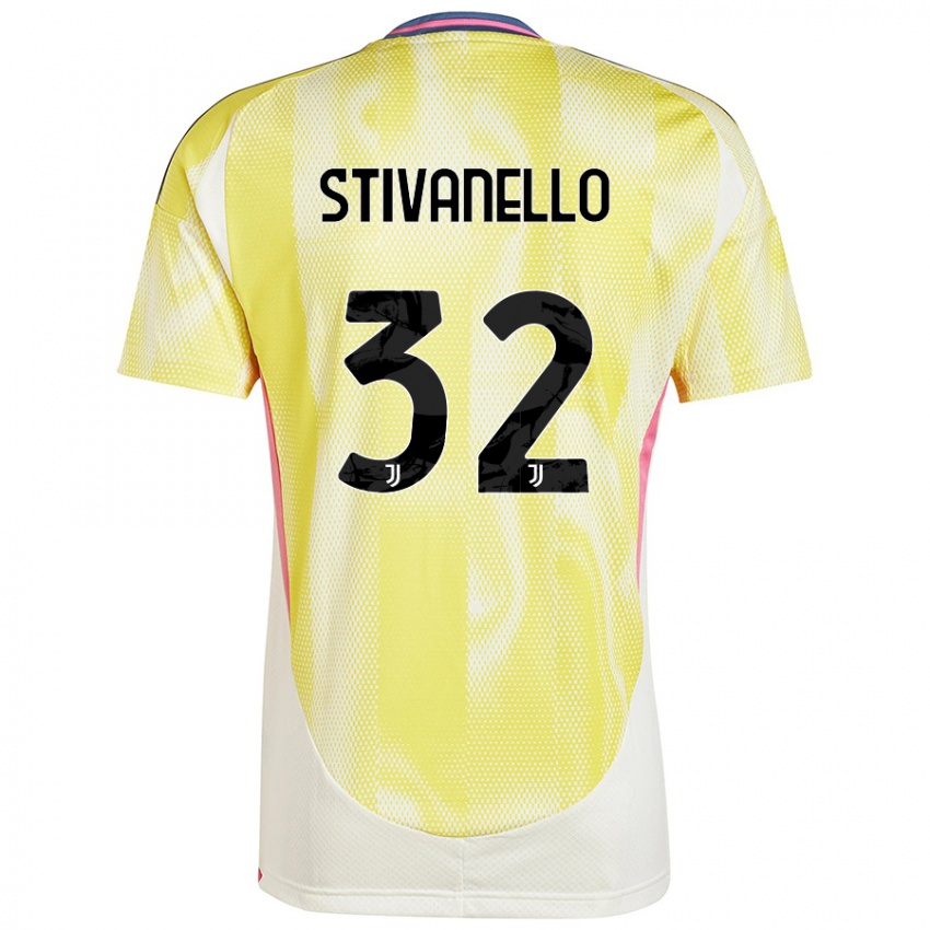 Gyermek Riccardo Stivanello #32 Napsárga Idegenbeli Jersey 2024/25 Mez Póló Ing