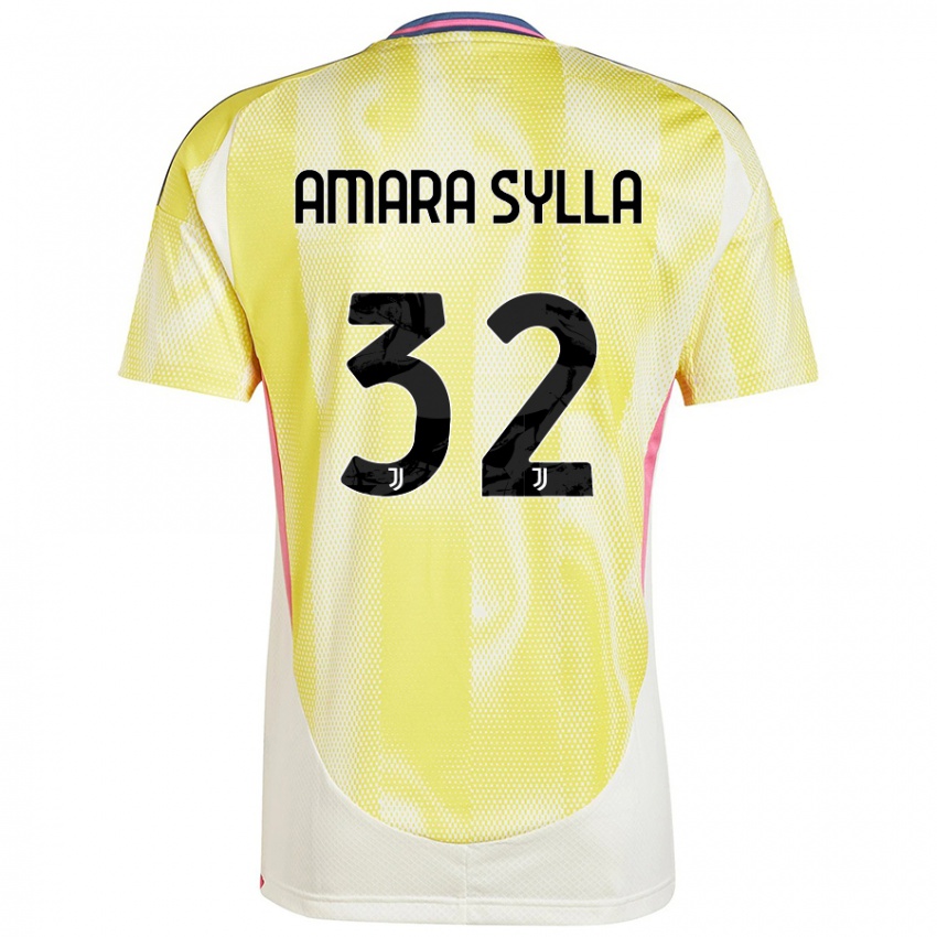 Gyermek Idris Amara Sylla #32 Napsárga Idegenbeli Jersey 2024/25 Mez Póló Ing