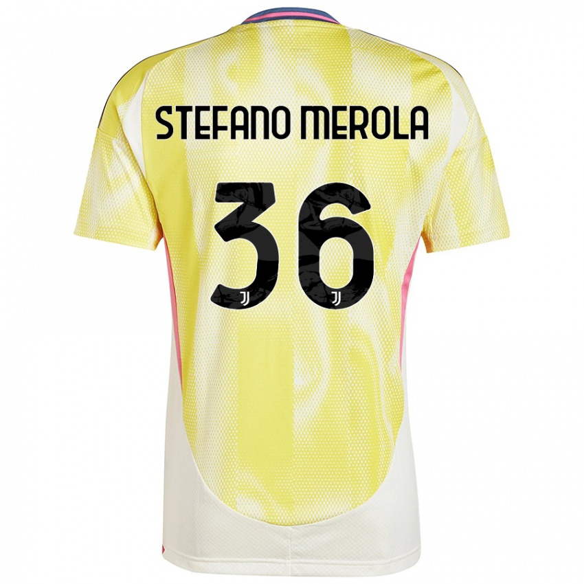 Gyermek Antonio Stefano Merola #36 Napsárga Idegenbeli Jersey 2024/25 Mez Póló Ing