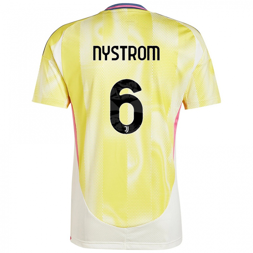 Gyermek Paulina Nyström #6 Napsárga Idegenbeli Jersey 2024/25 Mez Póló Ing