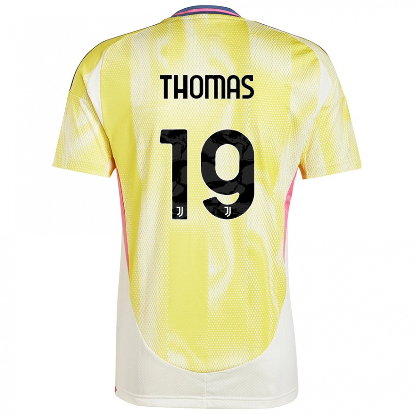 Gyermek Lindsey Thomas #19 Napsárga Idegenbeli Jersey 2024/25 Mez Póló Ing