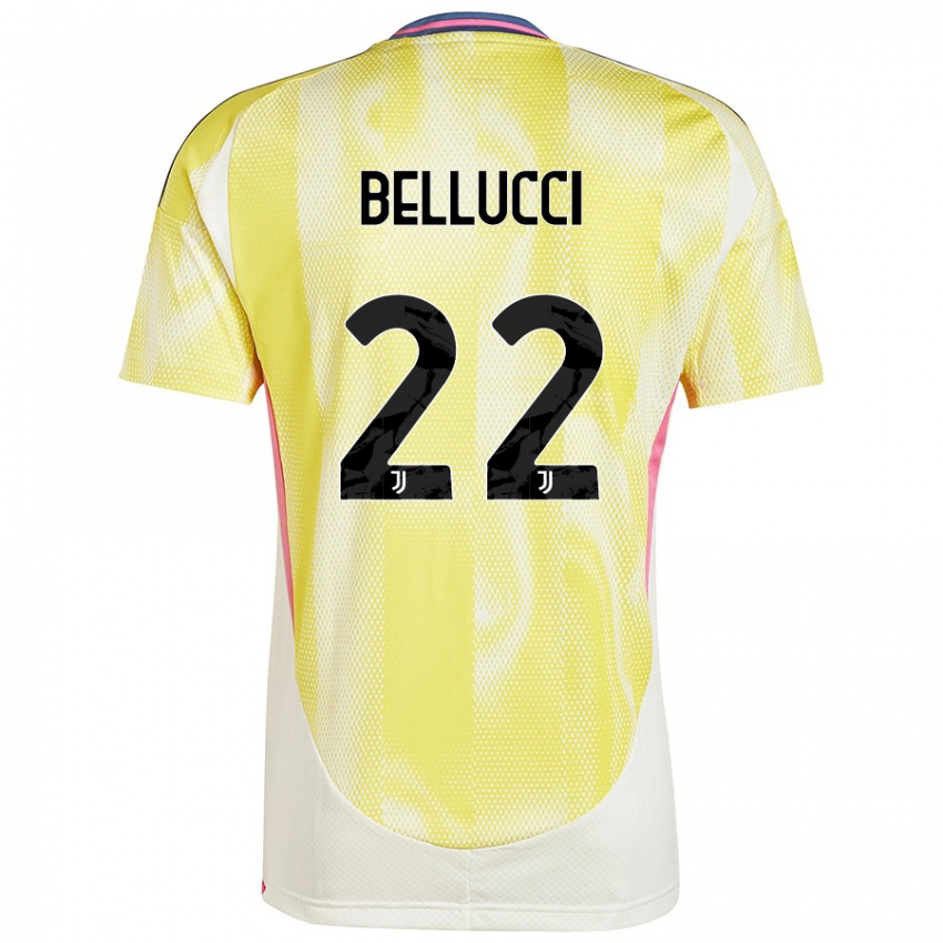 Gyermek Melissa Bellucci #22 Napsárga Idegenbeli Jersey 2024/25 Mez Póló Ing