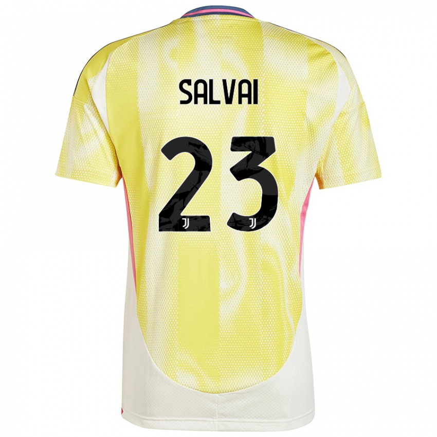 Gyermek Cecilia Salvai #23 Napsárga Idegenbeli Jersey 2024/25 Mez Póló Ing