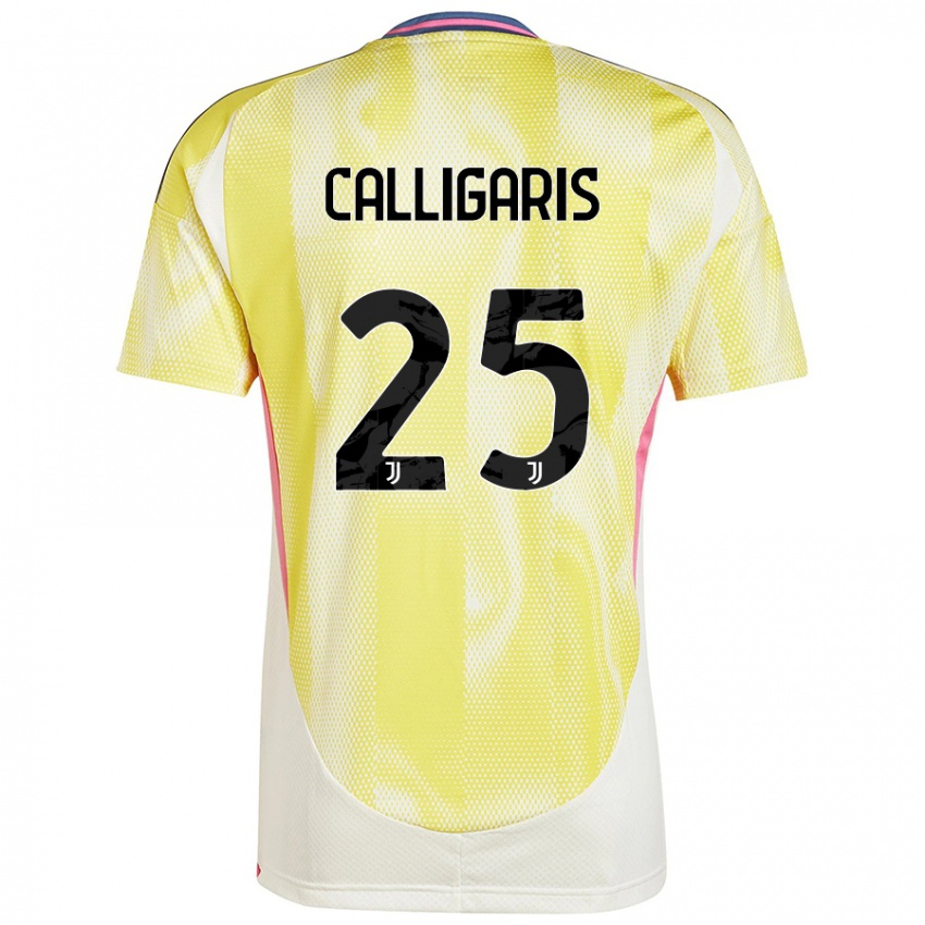 Gyermek Viola Calligaris #25 Napsárga Idegenbeli Jersey 2024/25 Mez Póló Ing