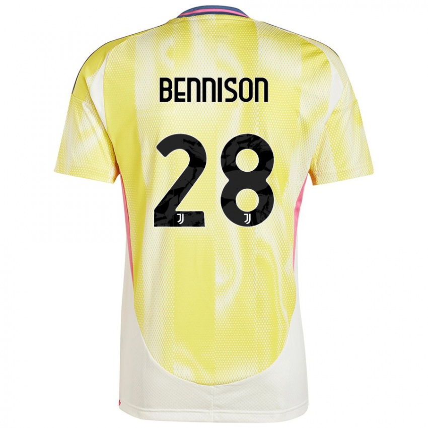 Gyermek Hanna Bennison #28 Napsárga Idegenbeli Jersey 2024/25 Mez Póló Ing