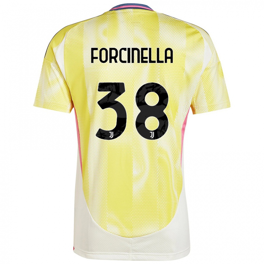 Gyermek Camilla Forcinella #38 Napsárga Idegenbeli Jersey 2024/25 Mez Póló Ing