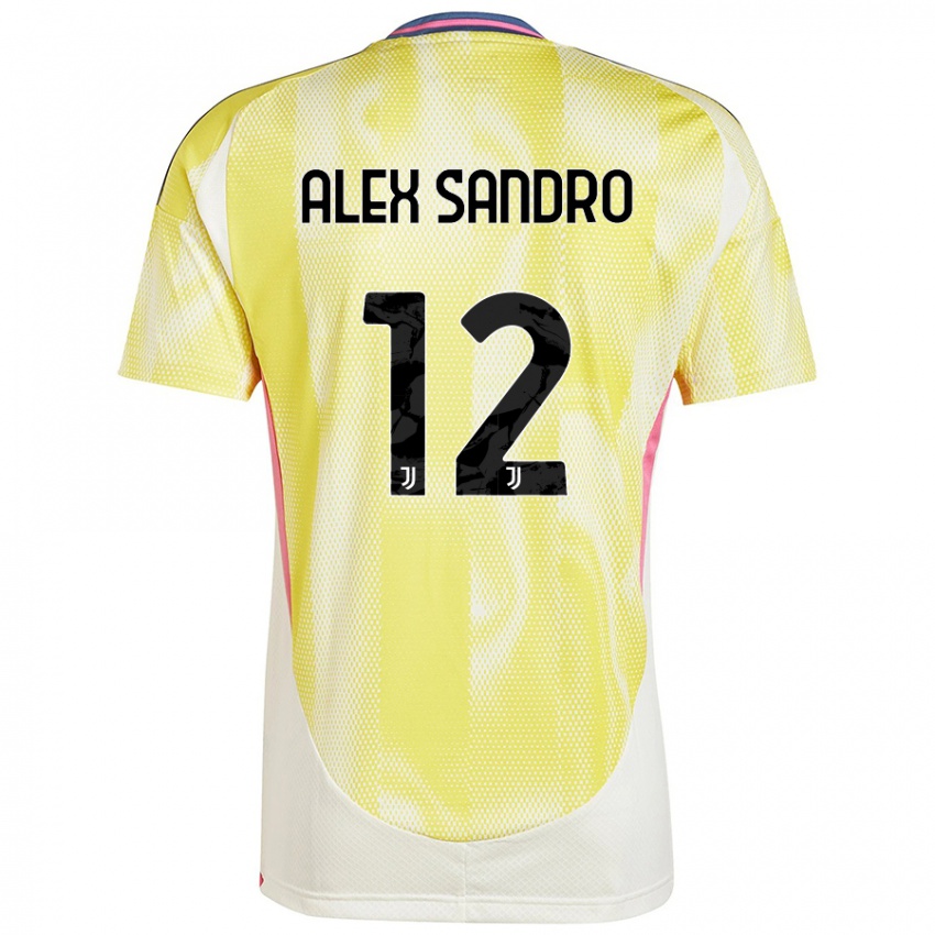 Gyermek Alex Sandro #12 Napsárga Idegenbeli Jersey 2024/25 Mez Póló Ing