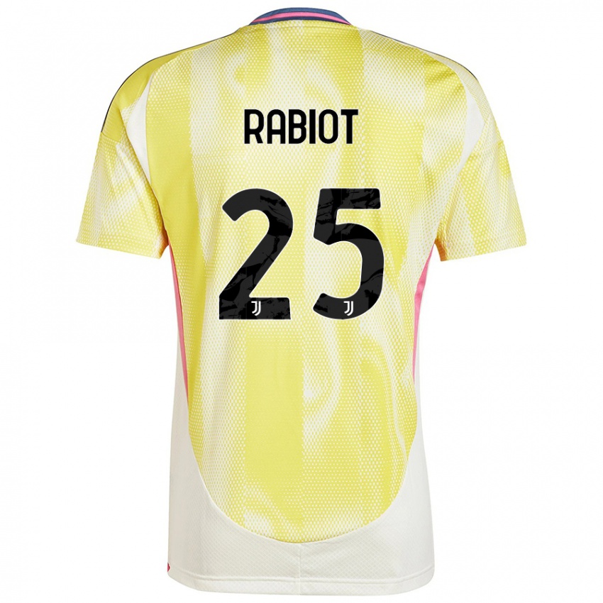 Gyermek Adrien Rabiot #25 Napsárga Idegenbeli Jersey 2024/25 Mez Póló Ing