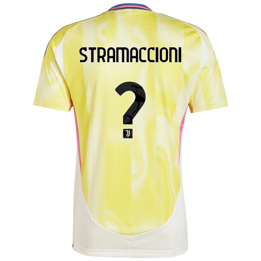 Gyermek Diego Stramaccioni #0 Napsárga Idegenbeli Jersey 2024/25 Mez Póló Ing