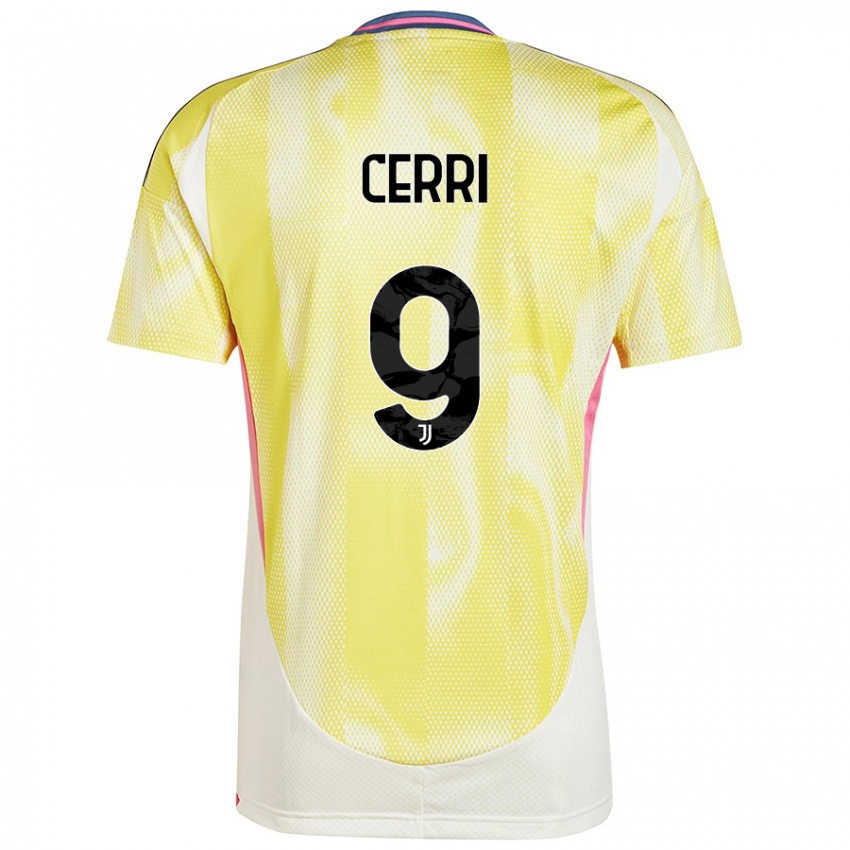 Gyermek Leonardo Cerri #9 Napsárga Idegenbeli Jersey 2024/25 Mez Póló Ing