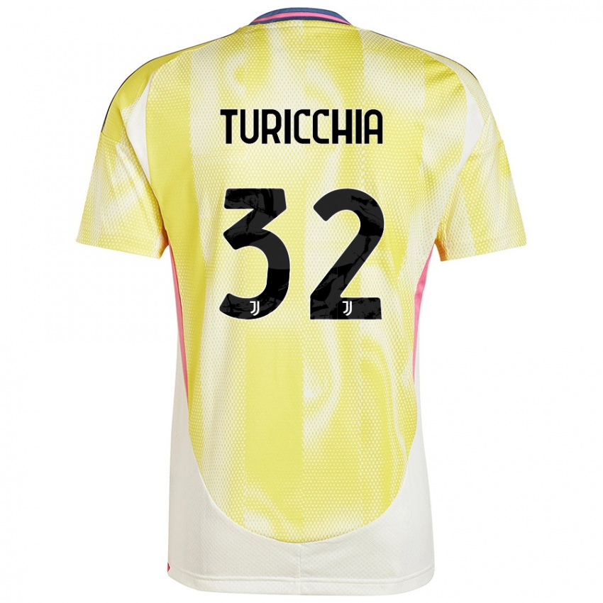 Gyermek Riccardo Turicchia #32 Napsárga Idegenbeli Jersey 2024/25 Mez Póló Ing