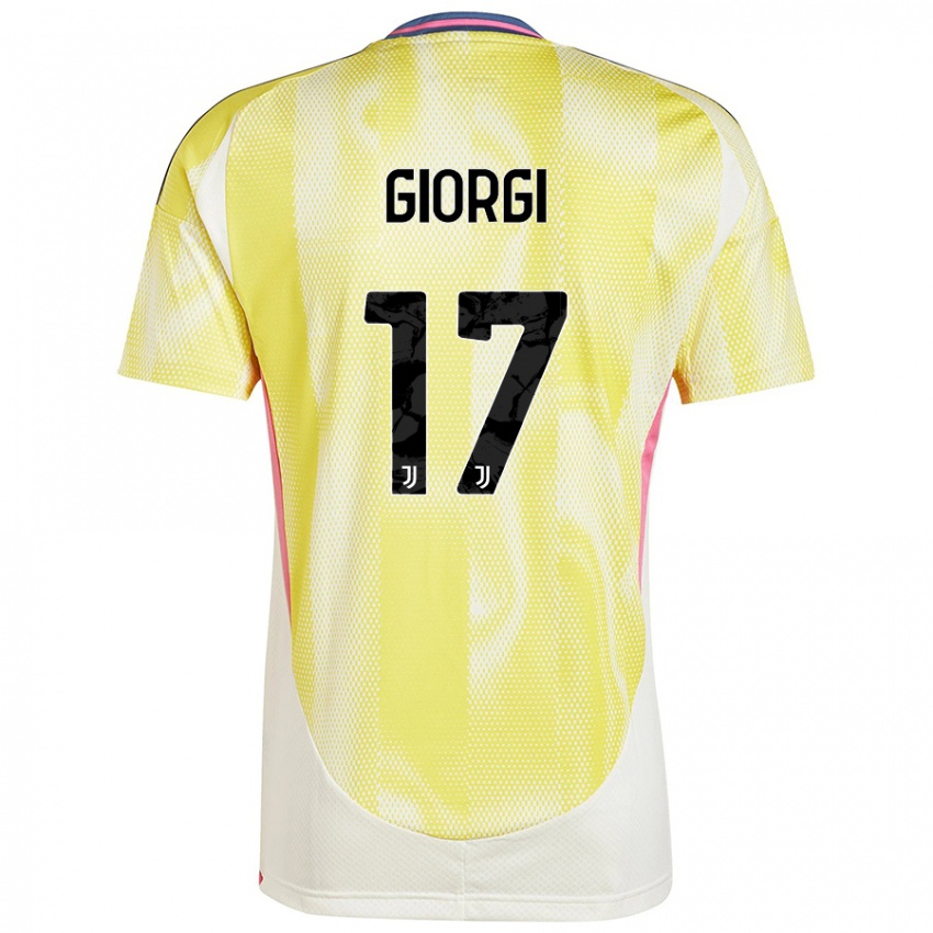 Gyermek Lorenzo Giorgi #17 Napsárga Idegenbeli Jersey 2024/25 Mez Póló Ing