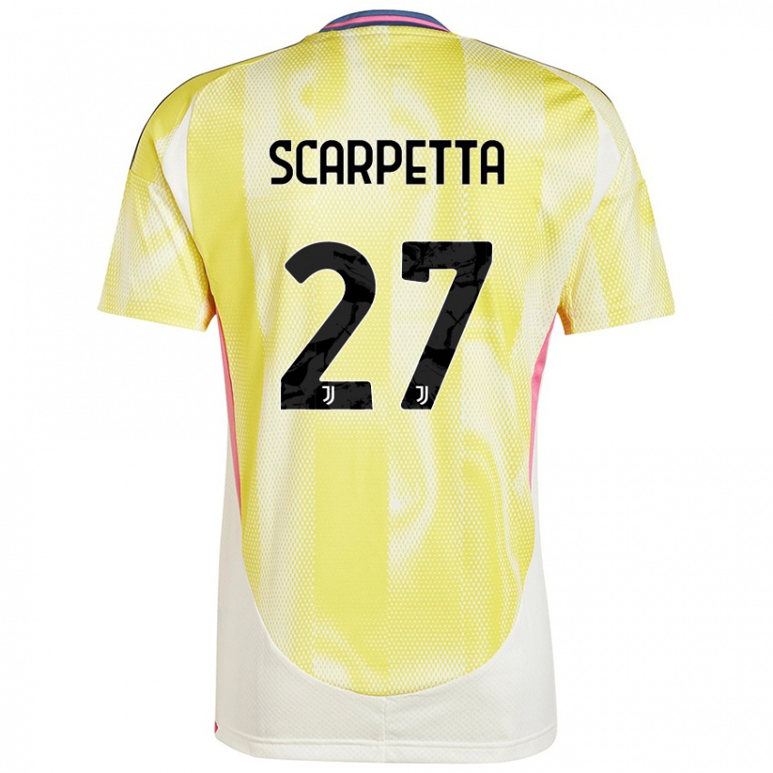 Gyermek Jacopo Scarpetta #27 Napsárga Idegenbeli Jersey 2024/25 Mez Póló Ing