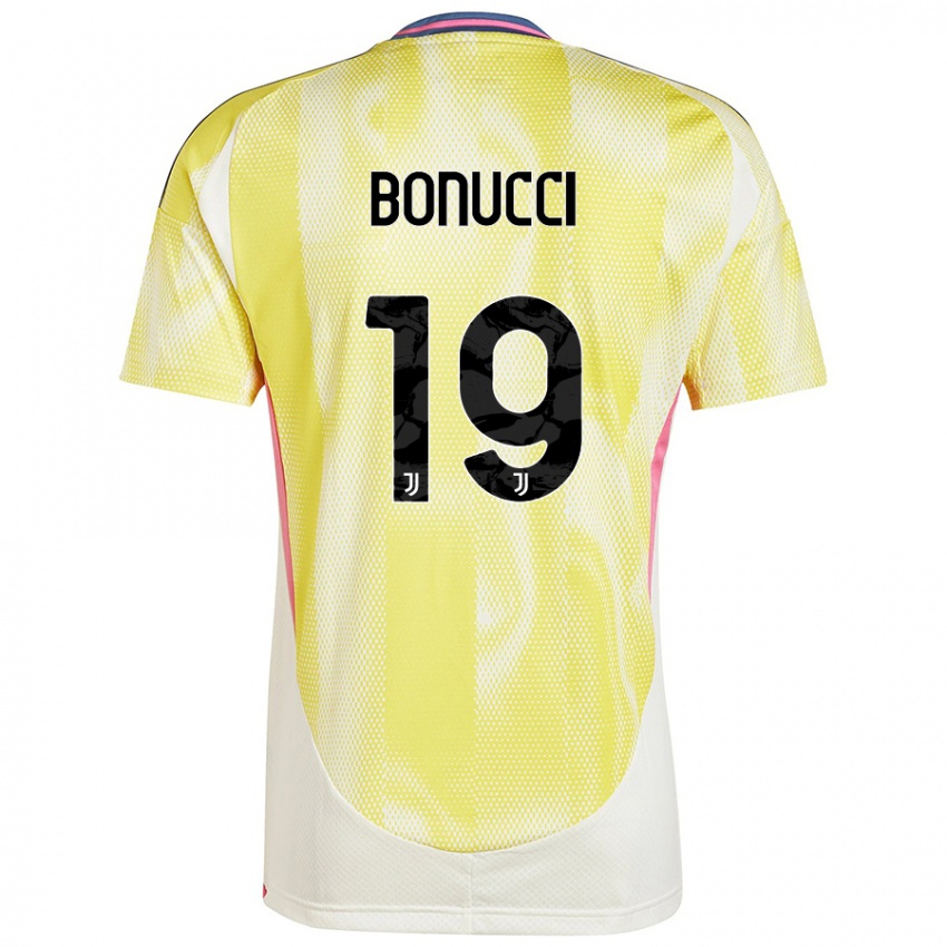 Gyermek Leonardo Bonucci #19 Napsárga Idegenbeli Jersey 2024/25 Mez Póló Ing