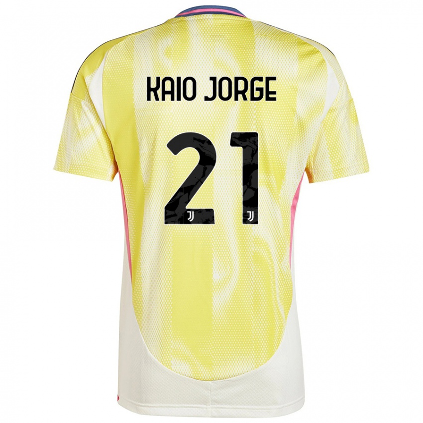 Gyermek Kaio Jorge #21 Napsárga Idegenbeli Jersey 2024/25 Mez Póló Ing