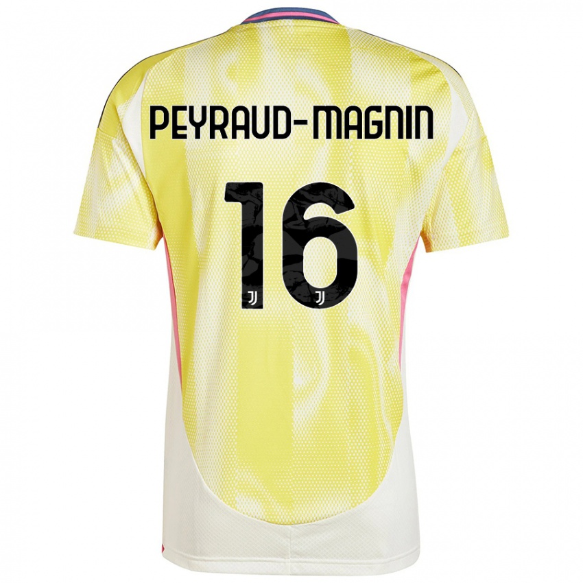 Gyermek Pauline Peyraud-Magnin #16 Napsárga Idegenbeli Jersey 2024/25 Mez Póló Ing