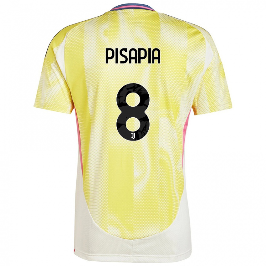 Gyermek Luciano Pisapia #8 Napsárga Idegenbeli Jersey 2024/25 Mez Póló Ing