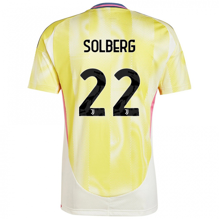 Gyermek Elias Solberg #22 Napsárga Idegenbeli Jersey 2024/25 Mez Póló Ing