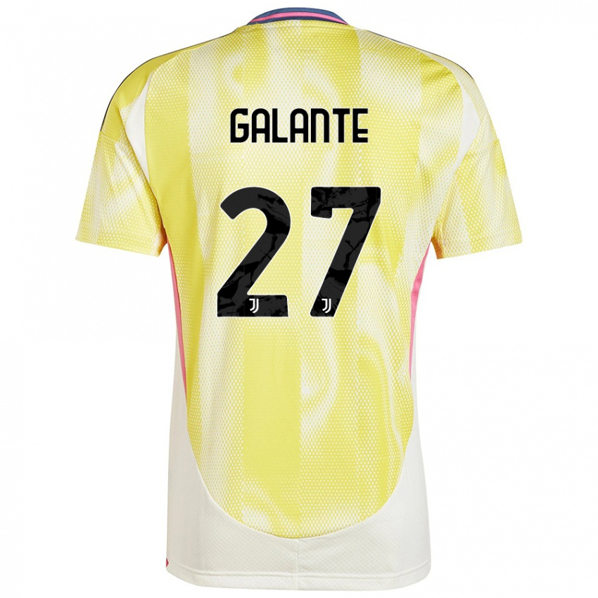 Gyermek Tommaso Galante #27 Napsárga Idegenbeli Jersey 2024/25 Mez Póló Ing