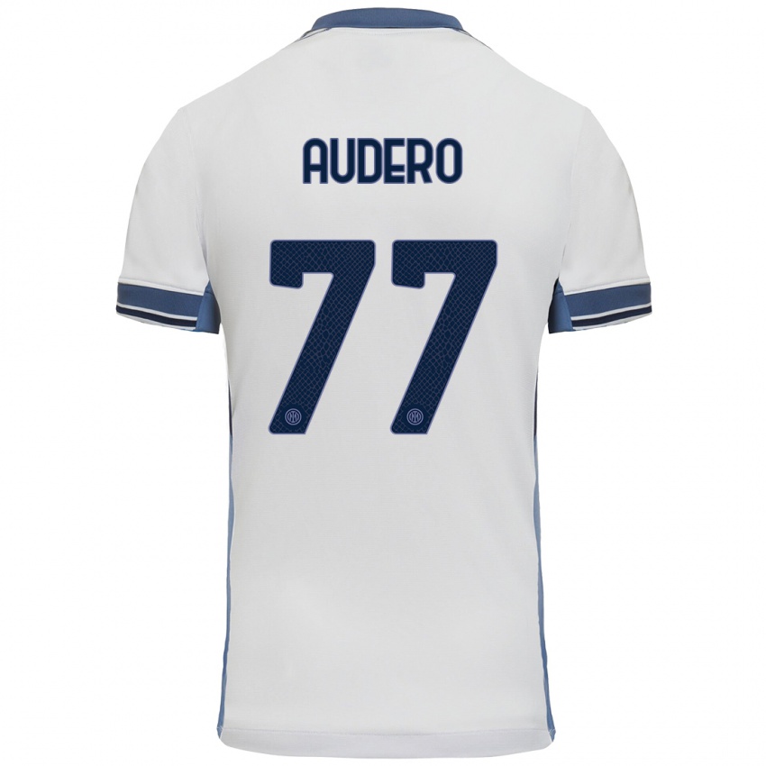 Gyermek Emil Audero #77 Fehér Szürke Idegenbeli Jersey 2024/25 Mez Póló Ing