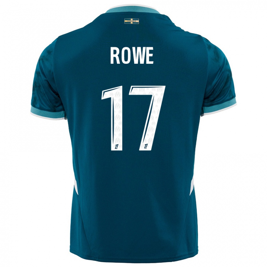 Gyermek Jonathan Rowe #17 Türkizkék Idegenbeli Jersey 2024/25 Mez Póló Ing