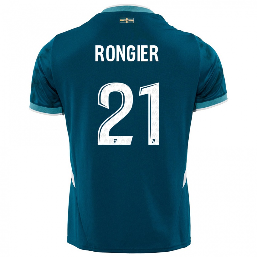 Gyermek Valentin Rongier #21 Türkizkék Idegenbeli Jersey 2024/25 Mez Póló Ing