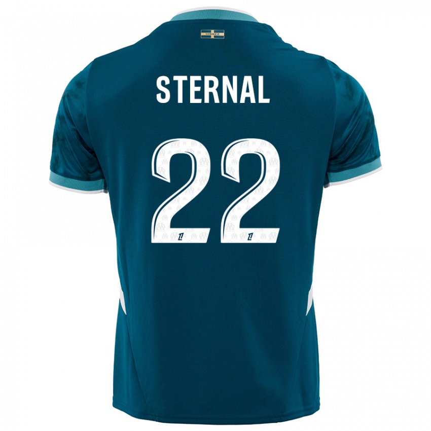 Gyermek Enzo Sternal #22 Türkizkék Idegenbeli Jersey 2024/25 Mez Póló Ing